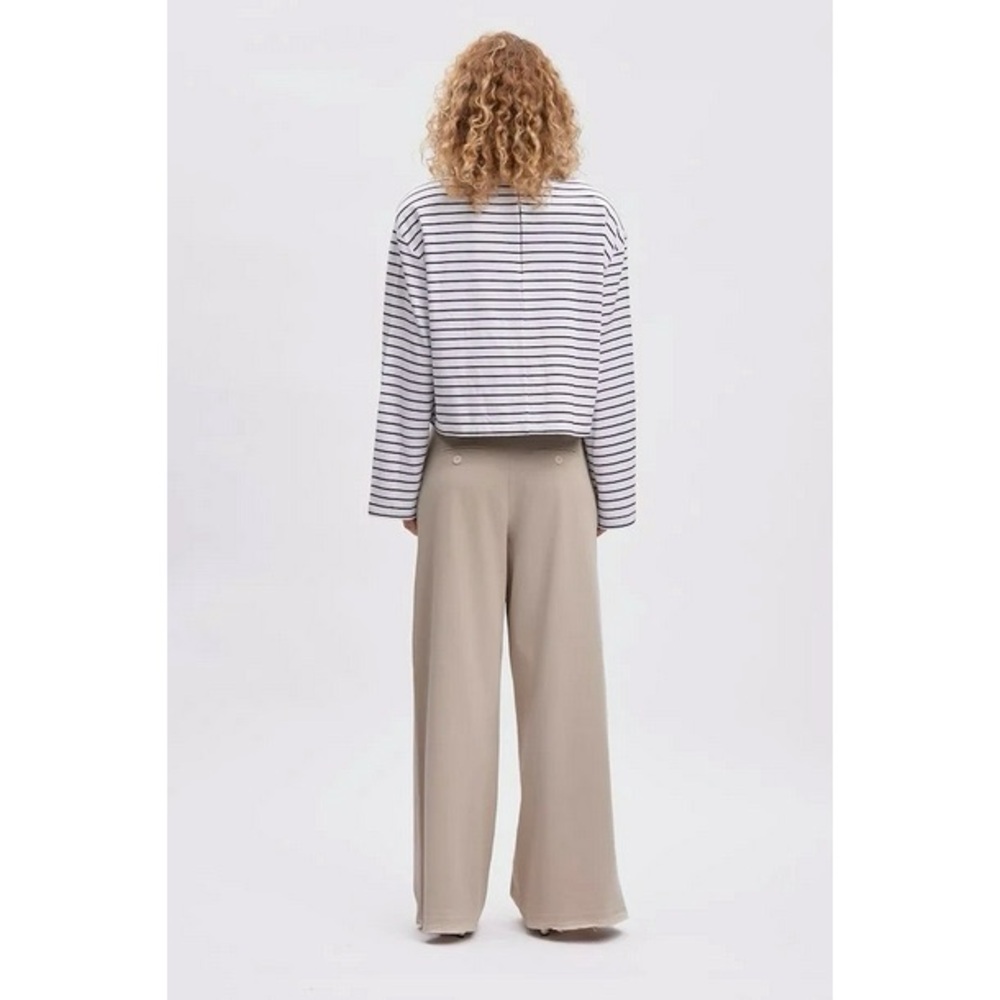 Gestuz Sibagz Stripe Top Bluser  White Black Stripe S - Picture 3 of 6